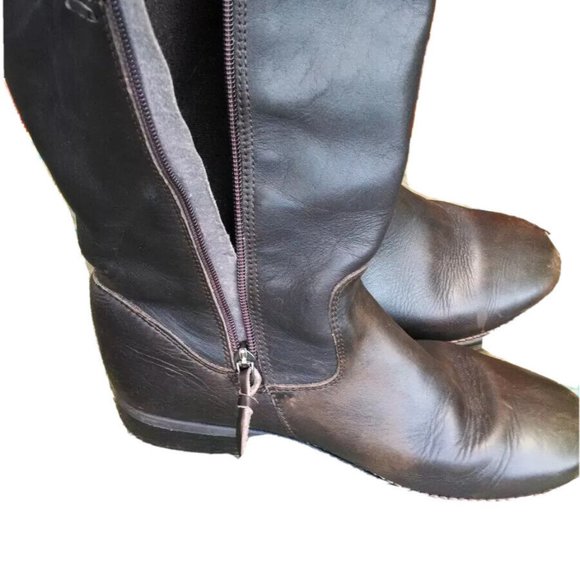 LL BEAN - Brown Leather Boots - Womens Lined - Size 8 1/2 - Distressed Look - Picture 10 of 10